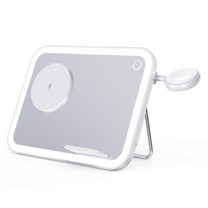 KC nouveau produit créatif 3-en-1 chargeur <span class=keywords><strong>sans</strong></span> <span class=keywords><strong>fil</strong></span> <span class=keywords><strong>miroir</strong></span> <span class=keywords><strong>de</strong></span> <span class=keywords><strong>maquillage</strong></span> lumière LED rvb veilleuse 4-en-1 <span class=keywords><strong>lampe</strong></span> <span class=keywords><strong>de</strong></span> table charge - Product Image 5