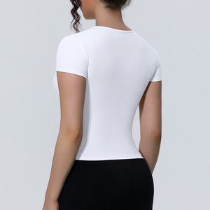 Camisetas de Yoga Transpirables Ajustadas al Cuerpo para Mujer, Tops Deportivos para Entrenamiento y Fitness - Product Image 2