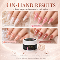 Vernis à ongles pailleté laiteux de qualité supérieure 15g pour extension d'ongles – Meilleure vente