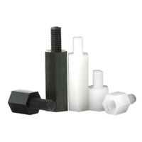 Colonne de support en plastique à vis unique, colonne hexagonale simple en nylon, colonne d'isolation pour PCB, entretoise Yin et Yang M2M3