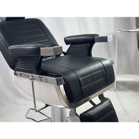 Fauteuil de barbier vintage inclinable, robuste, hydraulique, pour salon de coiffure masculin