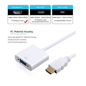 Adaptateur 1080P vers VGA de haute qualité câble Audio vidéo mâle vers femelle avec gaine en PVC prix bon marché pour l'utilisation du moniteur - Product Image 4