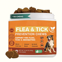 Friandises à mâcher naturelles pour la prévention des puces et des tiques chez le chien, 150 unités, saveur poulet, favorise la santé de la peau et du pelage pour toutes les races
