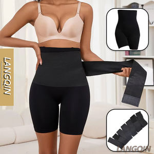 Langqin Women's Breathable Eco-Friendly Firm Control <b>Butt</b> Lifting Shapewear Shorts Slimming Postpartum Tummy Control Belt Quick - Product Image 1
