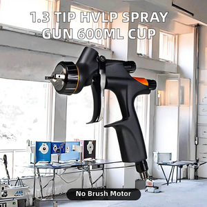 Pistola pulverizadora HVLP de capa base de taza profesional de 600ml con tapa de aire 2017 Plus CVB1 Digital para pintar Motor sin escobillas - Product Image 4