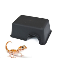 Boîte de cachette en plastique pour reptiles, grotte pour gecko léopard, serpent, lézard, tortue, abri pour terrarium, décoration, vente en gros