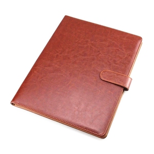 Carpeta de clip de tamaño <span class=keywords><strong>A4</strong></span> de cuero PU con logotipo personalizado, carpeta de documentos escolares con hebilla magnética para documentos, Cartera de archivos - Product Image 4