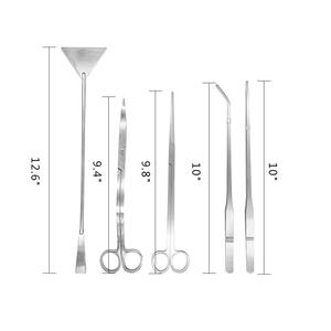 Outils d'aquarium longs en acier inoxydable de qualité supérieure, 4 pièces pincettes pour <span class=keywords><strong>plantes</strong></span> <span class=keywords><strong>aquatiques</strong></span>, ciseaux, spatule, Kits avec 1 chiffon de nettoyage-<span class=keywords><strong>acheter</strong></span> un Aquarium - Product Image 6