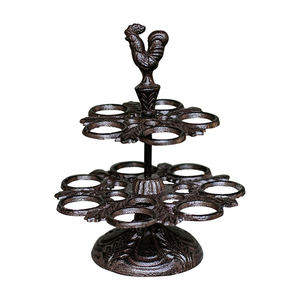 Organizador de <span class=keywords><strong>Huevos</strong></span> Rústico Americano de Hierro Fundido, Doble, Estilo Nostálgico, Decoración Retro para Cocina, Centro de Mesa Nórdico para Bodas, Almacenamiento de Alimentos - Product Image 5