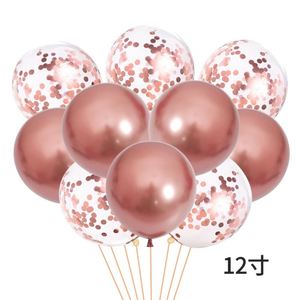 12-Inch 10Pcs/Set Sequin Latex Chrome Metallic Set Confetti <b>Balloons</b> for Christmas and Birthday Party Wedding <b>Decor</b> - Product Image 4