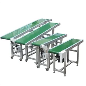 Custom Portable Speed Adjustable Small Sushi Food Grade PVC Green Belt Conveyor For Food Factory