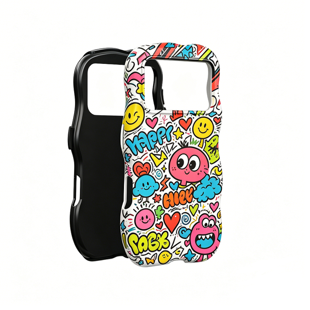 2 in 1 Coated Mobile Phone Case 3d Sublimation Heat Transfer Print Cases Cartoon Double Layer Cover for Printing Machine