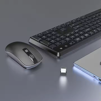 Tam boyut 104 tuşları 2.4G ofis sessiz bilgisayar klavye multimedya kablosuz klavye ve fare Combo PC Tablet Laptop için
