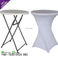 Meilleures ventes de meubles, table ronde pliante en plastique blanche portable pour mariage, banquet
