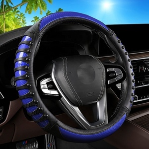 <span class=keywords><strong>Funda</strong></span> para <span class=keywords><strong>Volante</strong></span> de <span class=keywords><strong>Coche</strong></span> con Patrón de Fibra de Carbono, Cuero con Efecto Masaje, Accesorios Universales para Todas las Estaciones, Ecológica - Product Image 6