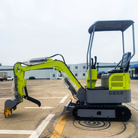 Penjualan Langsung Pabrik Mini Excavator 1.2 Ton untuk Penanaman di Kebun, Excavator Diesel, Excavator Crawler