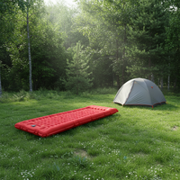 Matelas de camping gonflable auto-gonflant ultraléger en nylon TPU 40D imperméable avec pompe intégrée et oreiller intégré, matelas pneumatique portable pour 1-2 personnes
