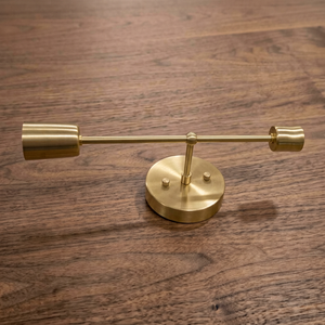 Modern Bronze Double Wall <b>Sconce</b> | Mid Century Bathroom Vanity LED Wall-Mounted E26 <b>Light</b> Fixture - Product Image 1
