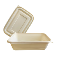 Barquettes alimentaires jetables biodégradables modernes en amidon de maïs, vaisselle, assiettes, bols, emballages écologiques pour fêtes, conteneurs Ecolife
