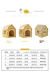 Massief Patroon Houten Hond-En Kattencabine Nieuw Indoor Buitenshuis Met Knopsluiting Raam Groothandel Huisdierenhuizen En Meubels - Product Image 5
