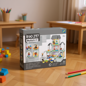 R90 2T7 Building Block Villa DIY Kit Plastic Blocks For Kids Age 4-6Y - Product Image 2