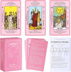 Baraja <span class=keywords><strong>de</strong></span> <span class=keywords><strong>Cartas</strong></span> <span class=keywords><strong>de</strong></span> Tarot Rosadas con Palabras Clave, 78 <span class=keywords><strong>Cartas</strong></span>, Astrología, Zodiaco, <span class=keywords><strong>Cartas</strong></span> <span class=keywords><strong>de</strong></span> Adivinación, Guía <span class=keywords><strong>de</strong></span> Lectura <span class=keywords><strong>de</strong></span> Tarot del Amor para Principiantes - Product Image 1