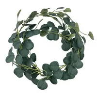 Wreaths artificial de eucalipto, pendurado à mão em vinhas de folha de eucalipto, flor, wreaths, paredes arqueadas