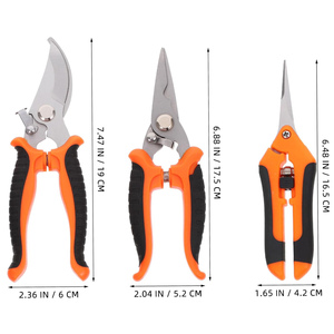 Gran oferta, juego de tijeras de jardín de acero inoxidable, juego de tijeras de podar duraderas para plantas de jardín, tijeras de jardinería de frutas, podadora manual - Product Image 2