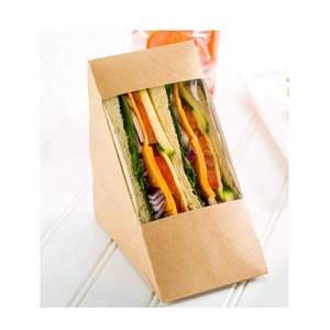 Emballage de qualité restauration rapide à emporter papier kraft boîte à lunch conteneur Lock- corner triangle crêpe crêpes gâteau <span class=keywords><strong>pizza</strong></span> tranche - Product Image 1