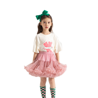 Enfants filles TuTu maille nœud jupes danse bal Performance robe princesse Tutu respirant plissé jupe courte