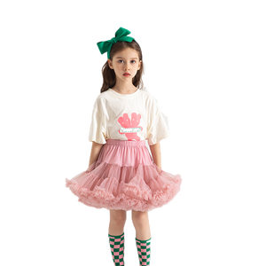 Kinder Mädchen TuTu Mesh Schleifen röcke Tanz Prom Performance Kleid Prinzessin Tutu Atmungsaktiver Falten rock - Product Image 2