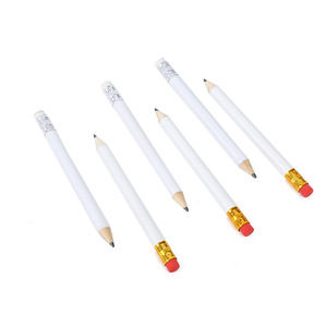 Wholesale Price 3.5 Inch Custom Colorful Wooden Golf White Pencil With Eraser