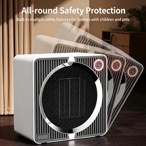 Calentador Eléctrico Portátil de Cerámica PTC para el Hogar, 500W, Protección Contra Sobrecalentamiento, Protección Contra Volcaduras, Tamaño Pequeño, Control Manual - Product Image 1
