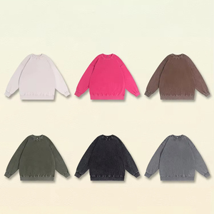 Nouveautés H5586 – Sweat-shirts personnalisés en mélange de coton 350 g/m², effet délavé, pour hommes et femmes, vente en gros - Product Image 1