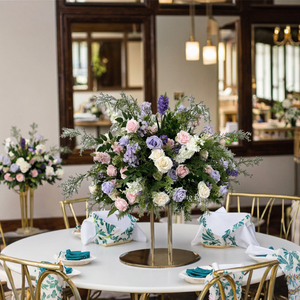 Bola de flores artificiales de seda King Rose, centro de mesa, alta simulación para bodas, eventos escolares - Product Image 1