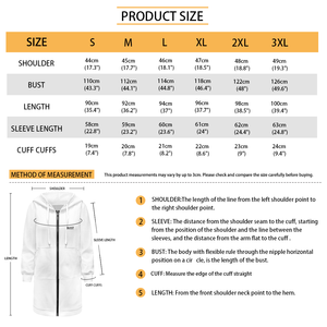 Venta al por mayor de fábrica personalizada gran oferta Sudadera con capucha para <span class=keywords><strong>mujer</strong></span> medio desnudo sudadera impresión bajo demanda señoras medio largo Sudadera con capucha cárdigan - Product Image 6