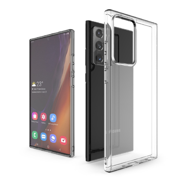 [pluslook] Luxury TPU+PU Hybrid Case for / Shockproof Bumper Clear Back Strong Corner Mobile Phone Cases