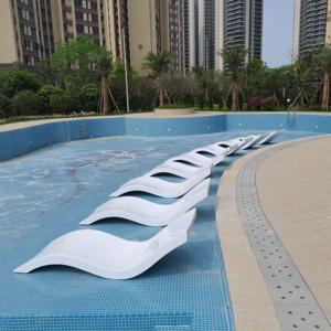 Chaise longue de piscine en fibre de verre pour extérieur, lit de repos aquatique, chaise longue de jardin - Product Image 6