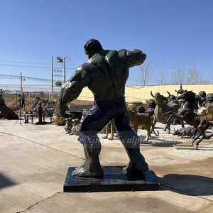 Sculpture en fibre de verre <span class=keywords><strong>Hulk</strong></span> grandeur nature | Statue de super-héros pour parc à thème de film, centre commercial et décoration extérieure intérieure - Product Image 1