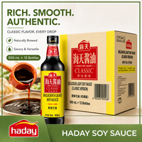 500ml x 12 flessen Premium Chinese lichte sojasaus voor chef-koks en restaurants, natuurlijk gebrouwen, Halal, bulk export, Haday kwaliteit