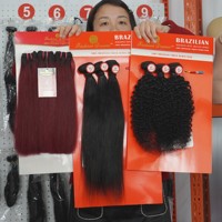 Cheveux Bruts à Cuticules Alignées 100% Vierge Brésiliens Lisses en Gros – 3 Paquets d'Extensions de Cheveux par Colis