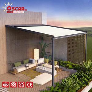 Pérgola de Aluminio para Exteriores <span class=keywords><strong>3x3</strong></span> con Techo Retráctil, Moderna Bioclimática Motorizada para Jardín, Patio o Terraza - Product Image 1