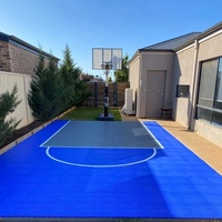 Terrain de sport multifonctionnel DIY Dream Court pour basketball et pickleball, jardin/terrain arrière, écologique, imperméable, ignifuge, résistant aux chocs