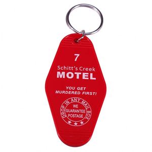 <b>Custom</b> Plastic Keychain Accessories Vintage Hotel Motel Keychain Blank Car Keyrings, Full Color <b>Key</b> Tag with Business Logo - Product Image 1