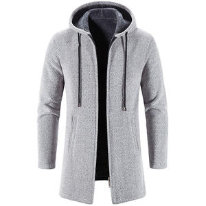 Giacca da Uomo Col Dker Autunno Inverno Tinta Unita Cappotto da Uomo Casual <span class=keywords><strong>Trench</strong></span> Parka da Uomo in Misto Lana Cappotto Casual <span class=keywords><strong>Trench</strong></span> - Product Image 1