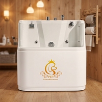 EUR PET Nouveau Design Luxe Baignoire Spa Autoportante pour Animaux avec Massage à l'Ozone et Drainage - Installation Facile en Acrylique
