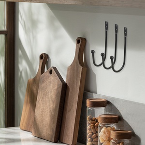 Ganchos y rieles de gancho de alambre de hierro pintados en negro de estilo chino y rústico, accesorio de Hardware para armarios y armarios de ropa - Product Image 2