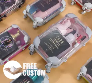 미니 핑크 사용자 정의 블랙 매트 투명 향기 그린 속눈썹 클렌저 샴푸 키트 가방 병 속눈썹 로고 개인 라벨
