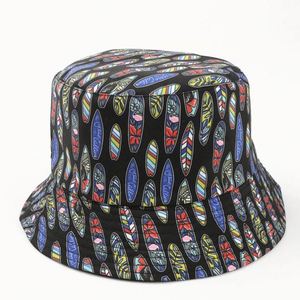Flower Animal Cartoon Printed Fisherman Reversible Bucket Cap <b>Hat</b> - Product Image 4