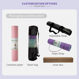 SHENGDE ucuz örnek ucuz toptan özel Logo yüksek kaliteli çevre dostu çocuklar kaymaz 6mm kemerli katlanabilir TPE Yoga matı - Product Image 6